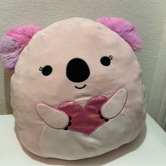 NWOT Squishmallows Rare Kaelea the Koala Pink Valentines 18” - Picture 1 of 6